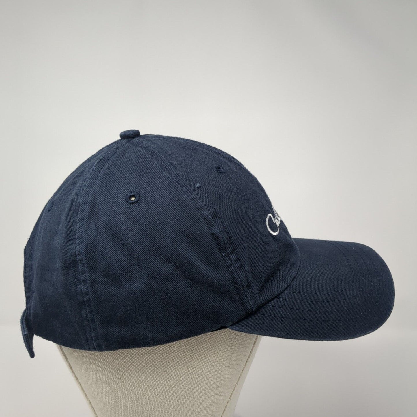 Calligan Slideback Hat Blue One Size Adjustable Embroidered 6 Panel Cotton