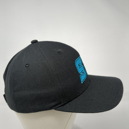 SB Strapback Hat Black M-L Adjustable Embroidered Richardson Pro 514