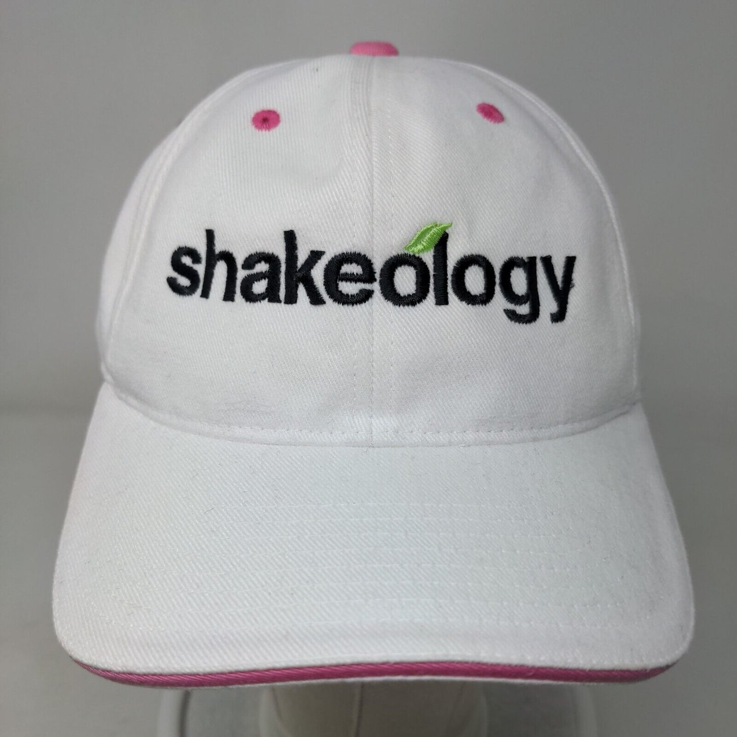 Shakeology Strapback Hat White One Size Embroidered 6 Panel Yupoong