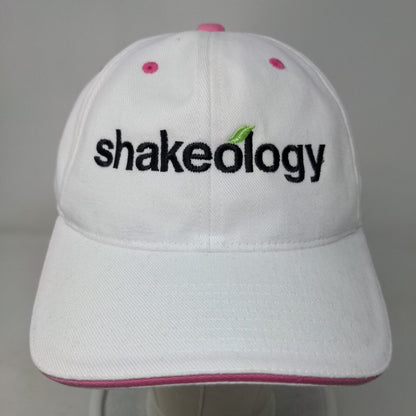 Shakeology Strapback Hat White One Size Embroidered 6 Panel Yupoong