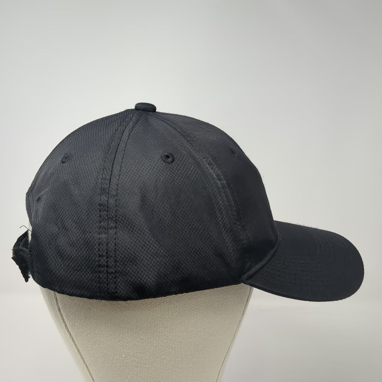 Happy Chef Baseball Cap Black One Size Polyester Ripstop Textured Strapback Hat