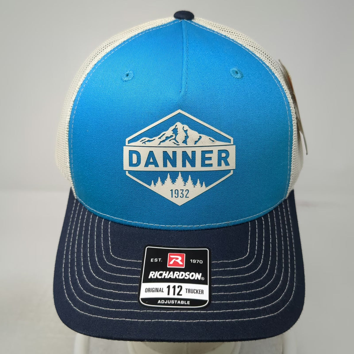 Richardson Trucker Hat Blue White One Size Danner 1932 Mountain Mesh Snapback
