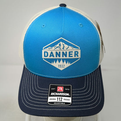 Richardson Trucker Hat Blue White One Size Danner 1932 Mountain Mesh Snapback