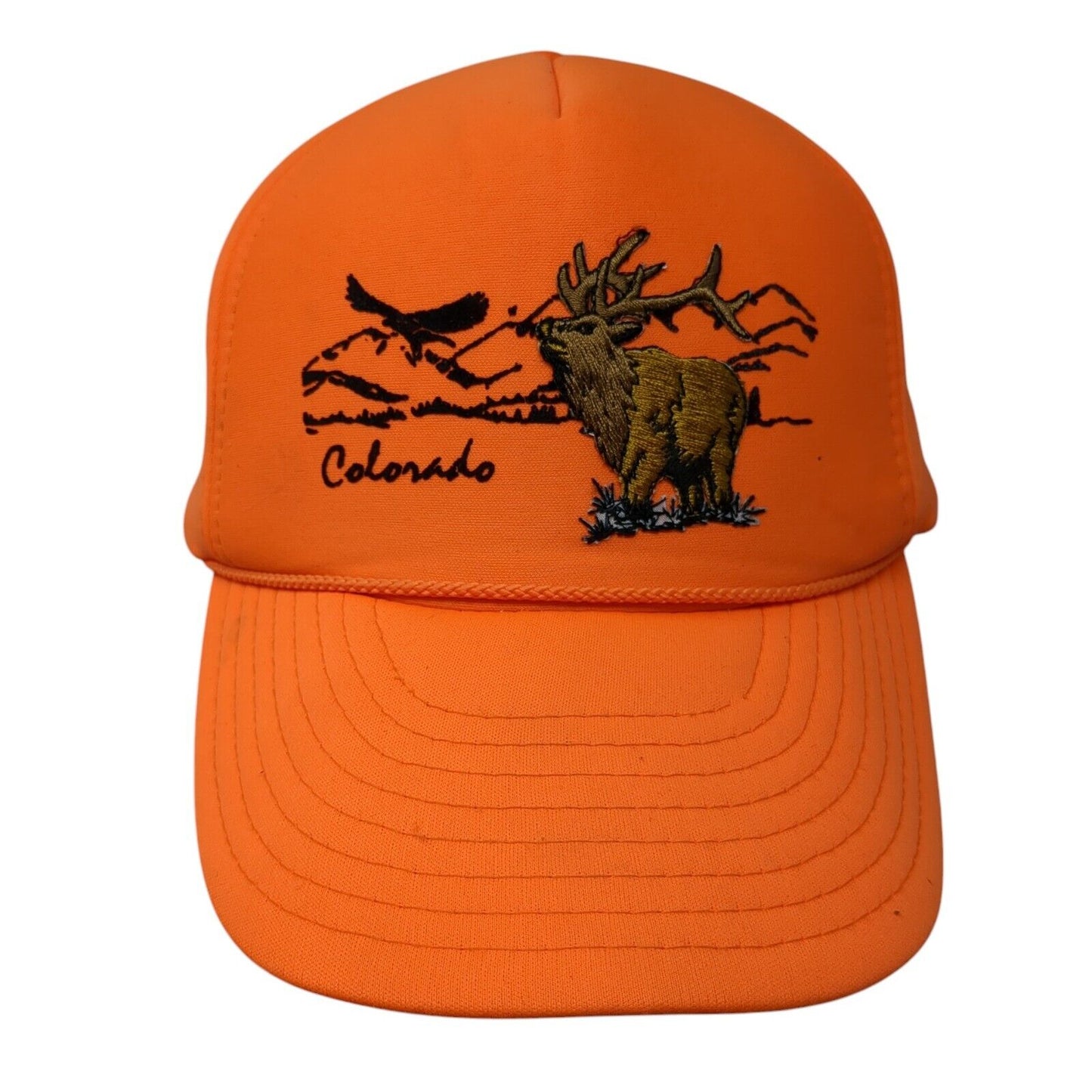Colorado Snapback Hat Orange One Size Adjustable Embroidered 6 Panel Nissin Cap