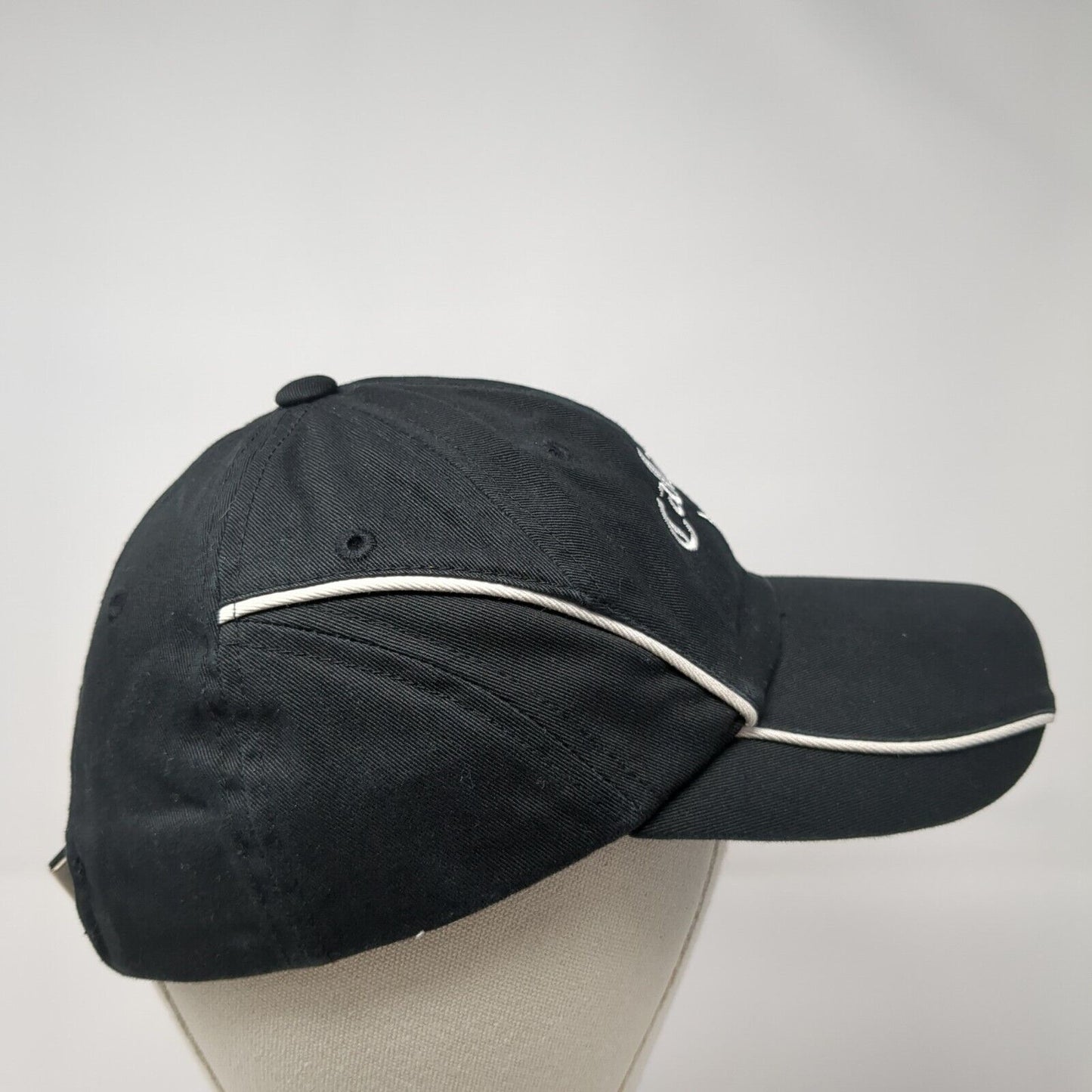 Callaway Strapback Hat Black One Size Adjustable Embroidered Piping