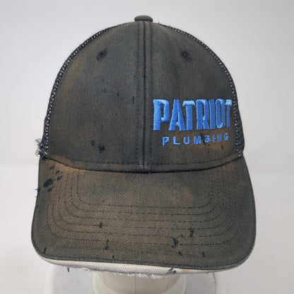 Patriot Plumbing Snapback Trucker Hat Black OS Adjustable Mesh Port Authority