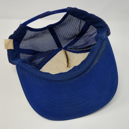 Paint & Spray Snapback Trucker Hat Blue OSFA Mesh Back Adjustable