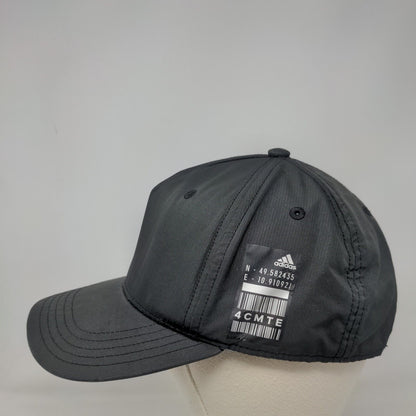 Adidas Snapback Hat Black OSFM Adjustable Vented Holes 6 Panel Blank