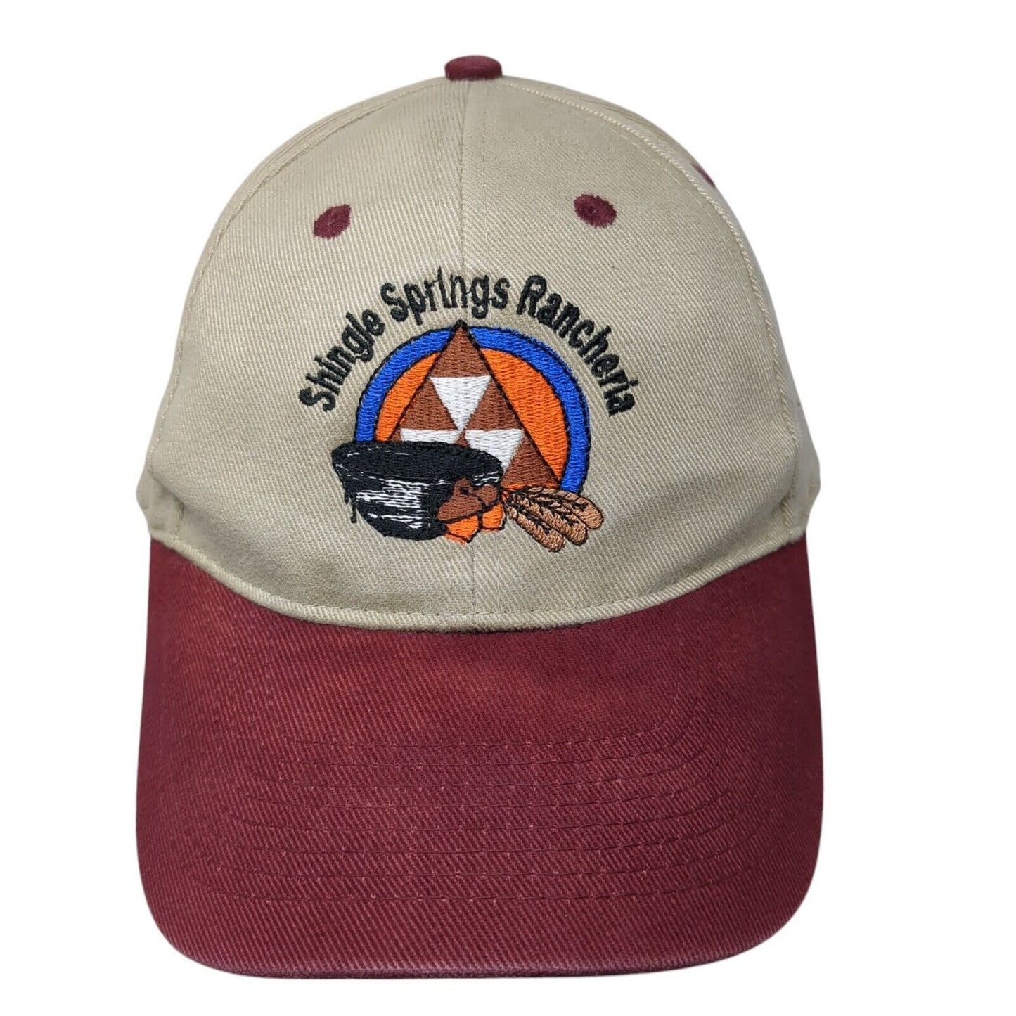 Shingle Springs Rancheria Strapback Hat Multi OSFM Embroidered Otto