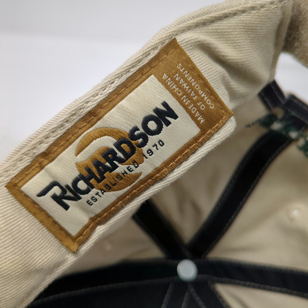 Richardson Baseball Cap Beige Green One Size Yule Tree Farms Hat 203 Strapback