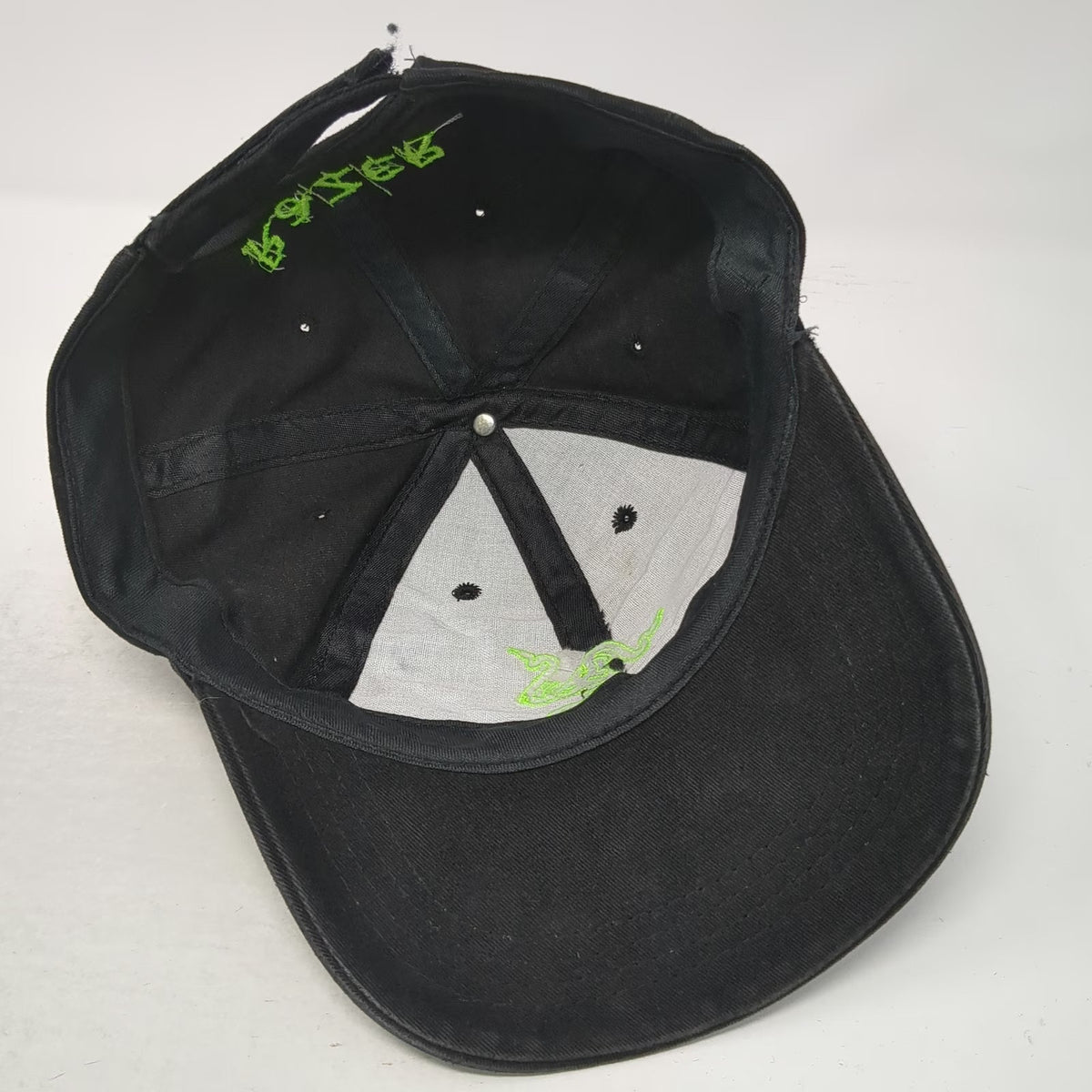 Razer Baseball Cap Black One Size Embroidered Logo Gaming Green Hat Strapback