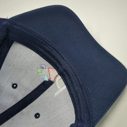 Blue Snapback Hat One Size Darby Logo 6 Panel Structured Graphic Embroidered