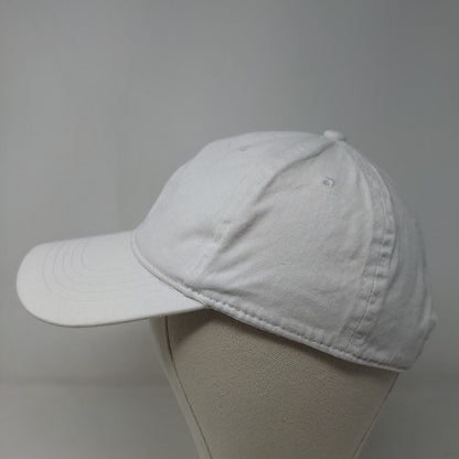 Unbranded Men's Strapback Hat White Adjustable Blank Vent Holes