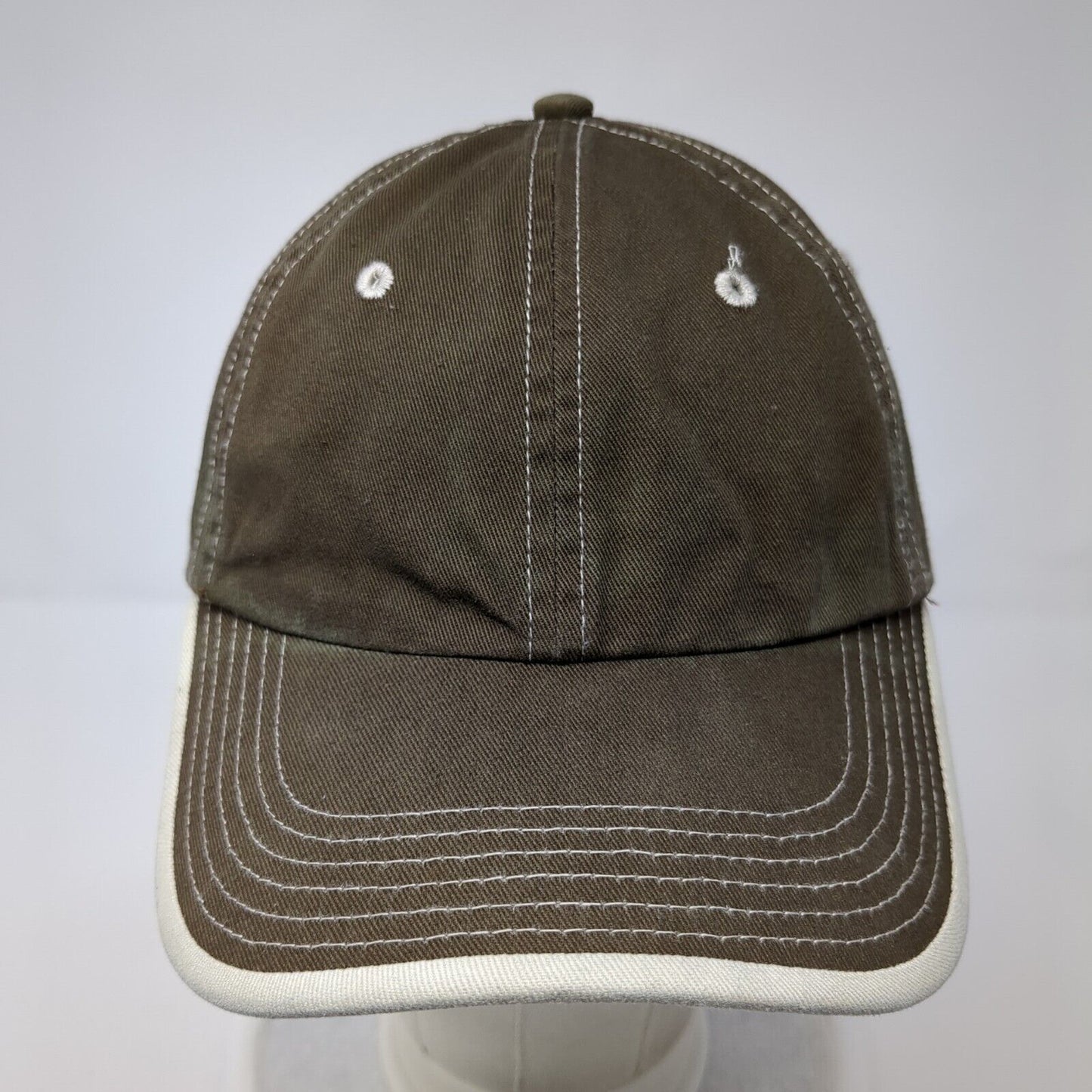 Port Authority Strapback Hat Brown One Size Adjustable 6 Panel Blank