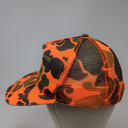 Otto Trucker Hat Orange One Size Camo Mesh Back Pheasant Gamebird Club Hunting