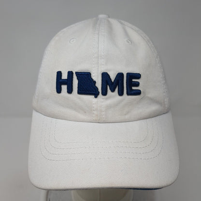HOME Missouri Slideback Hat White One Size Adjustable Embroidered State of Mine