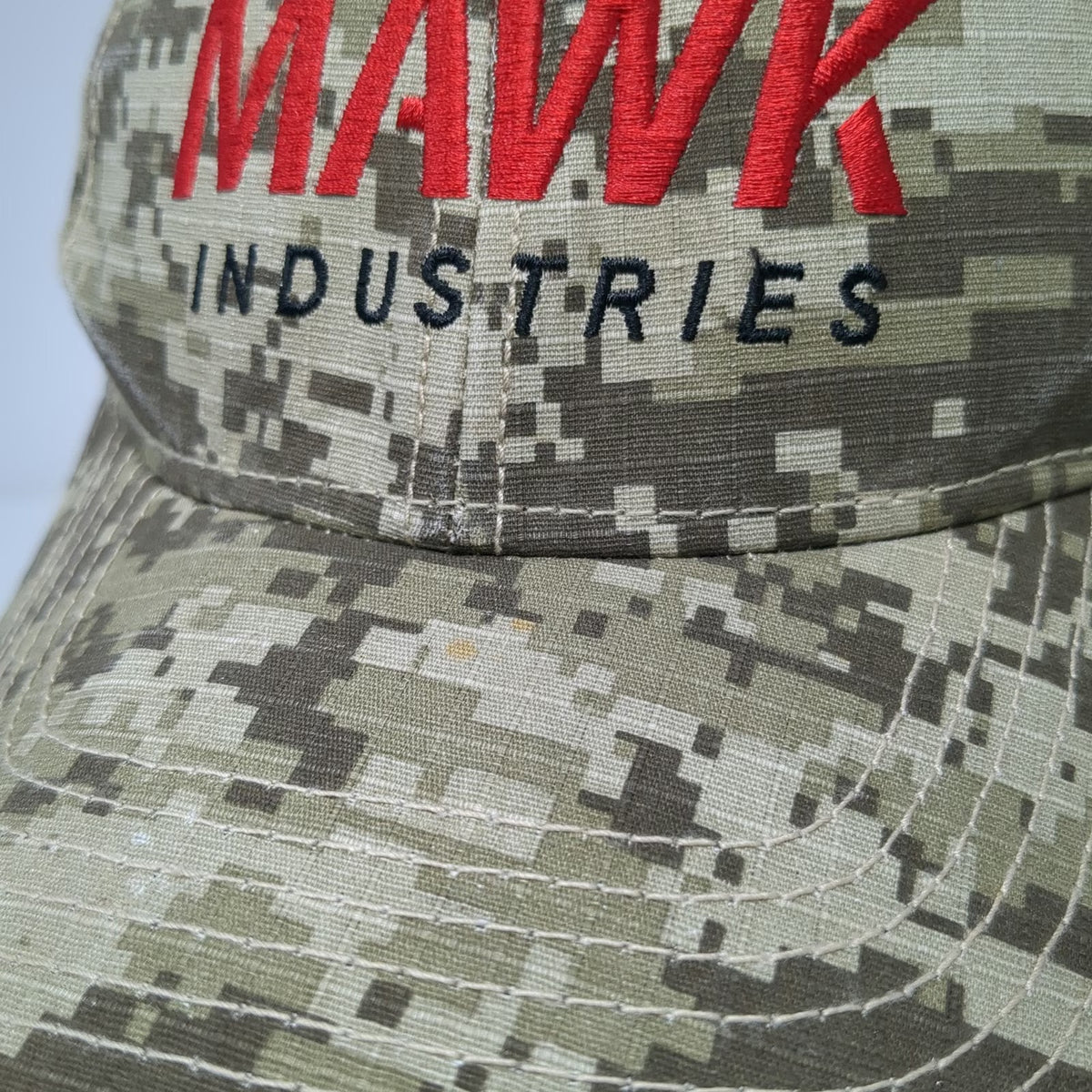 The MAX Hat Baseball Cap Beige One Size Camo Mawk Industries Embroidered Logo