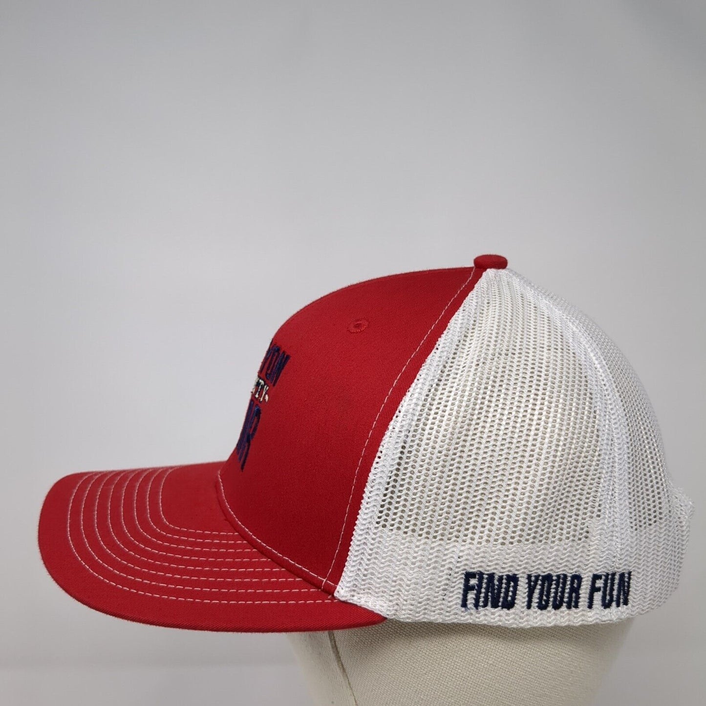 Canyon County Fair Snapback Trucker Hat Red OS Adjustable Mesh Back Richardson