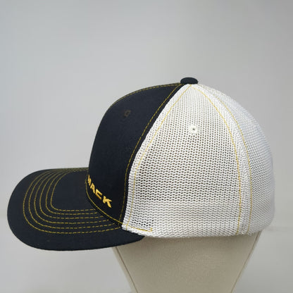 Mack Baseball Cap Black One Size Gold White Trucks Bulldog Mesh Yellow Print Hat