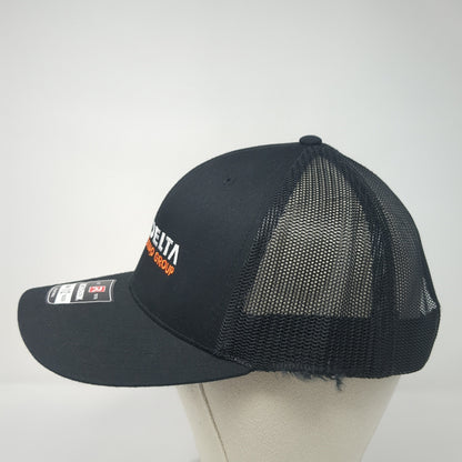 Delta Demo Group Snapback Trucker Hat Black One Size Mesh Back Adjustable
