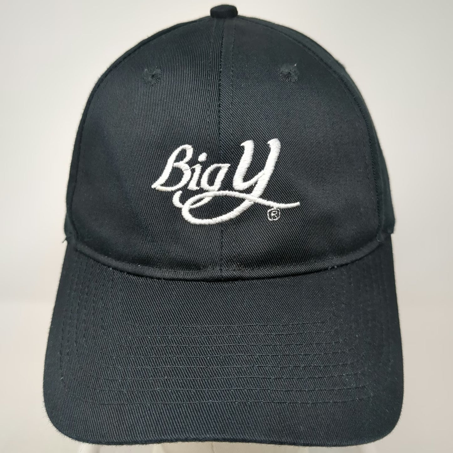 Port Authority Big Y Baseball Cap Black One Size Embroidered Slideback Hat