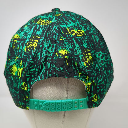 Winner 5 Panel Hat Green Black Yellow Blue Vintage Rope Brim QTI Lindon Utah
