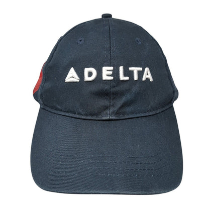 Delta Slideback Baseball Cap Blue One Size Adjustable Embroidered 6 Panel Cotton