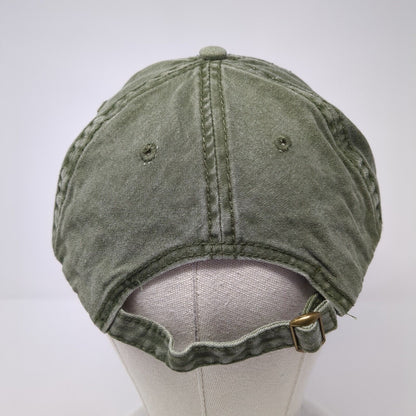 Unbranded Slideback Hat Green One Size Solid 6 Panel Vent Holes Blank