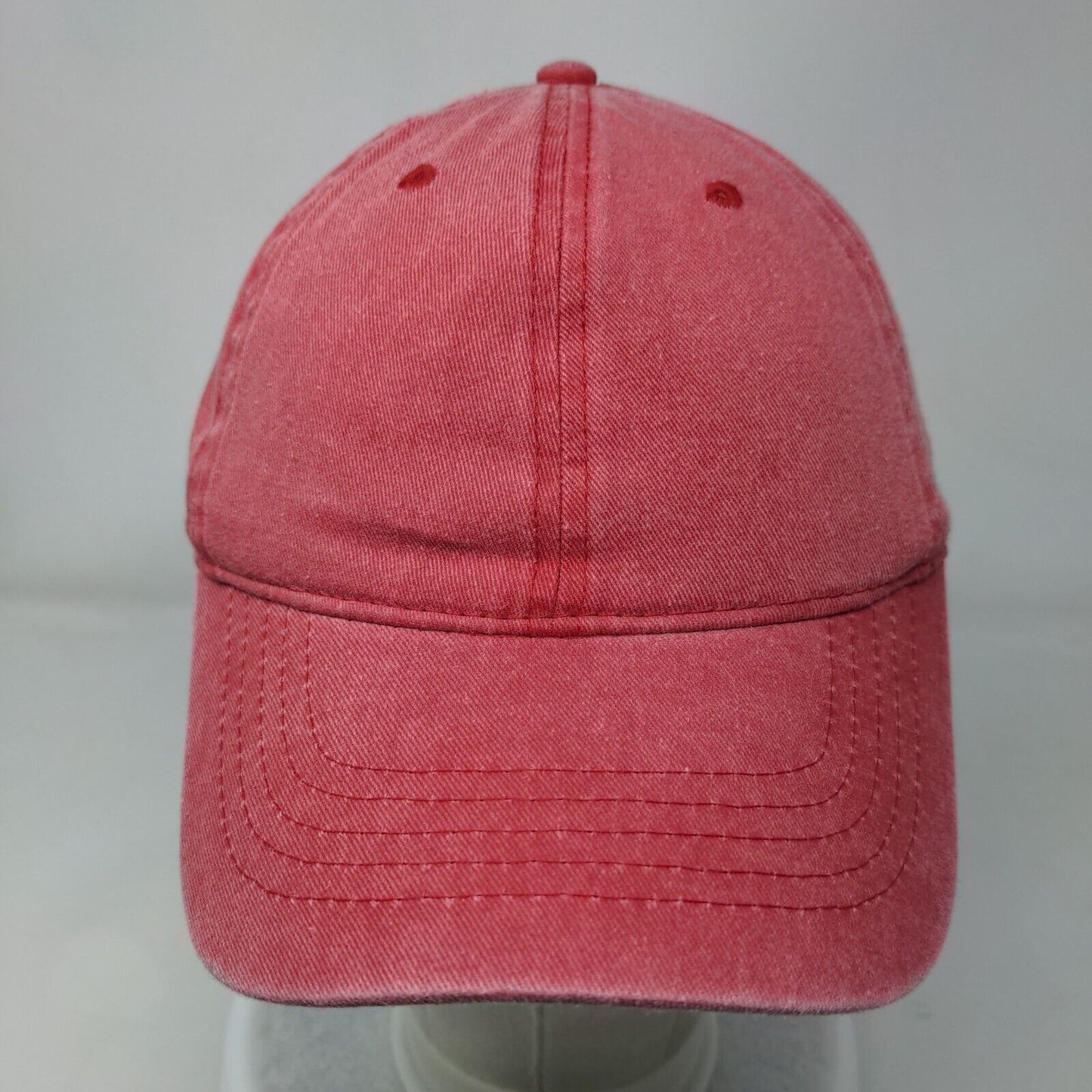 Unbranded Strapback Hat Red Rover OSFM Solid Blank Adjustable 6 Panel
