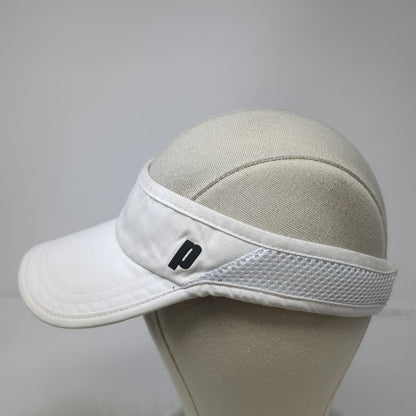 Prince Visor White One Size Mesh Side Panels Strapback Black Underbrim Hat