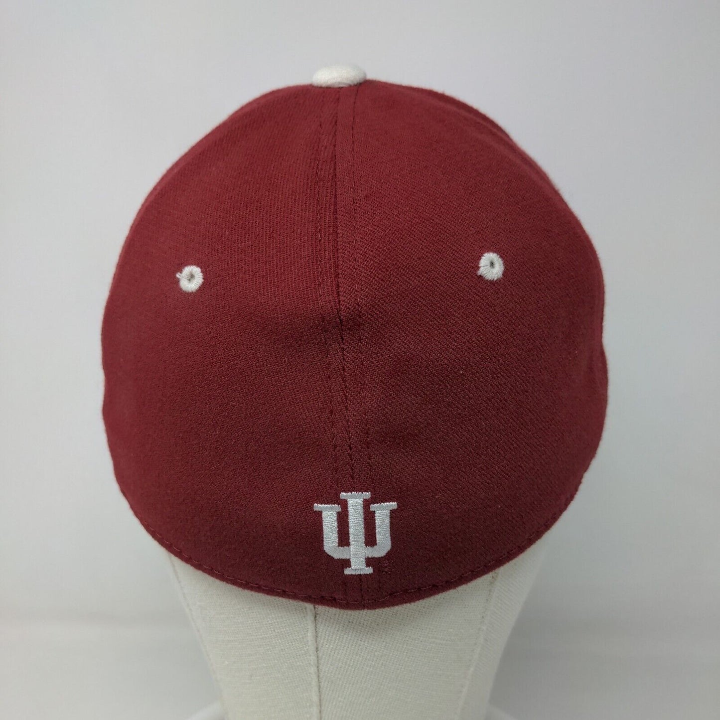 Top of the World Men's Fitted Hat Red IU Indiana Hoosiers Embroidered Logo