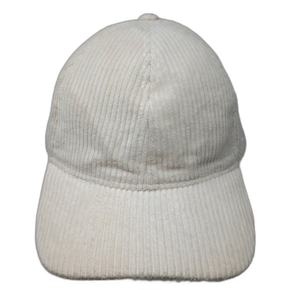 David and Young Baseball Cap Beige One Size Corduroy Cotton Slideback Hat Solid