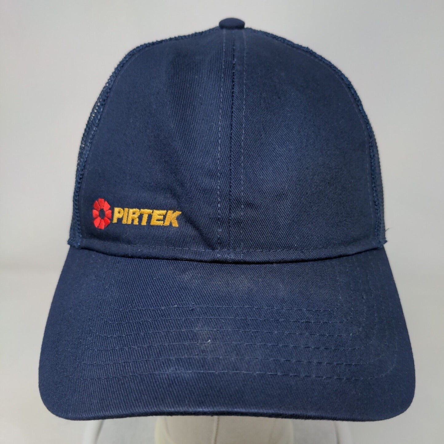 Pirtek Snapback Mesh Back Trucker Hat Blue One Size Embroidered Cap America