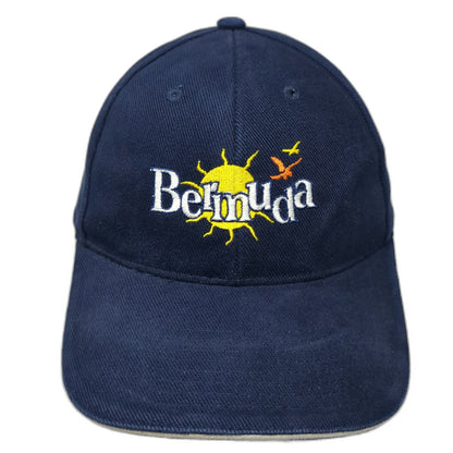 Kalahari Baseball Cap Blue One Size Bermuda Sun Bird Cotton Adjustable Hat