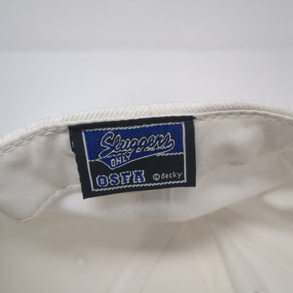 Sluggers Only Strapback Baseball Cap White One Size Adjustable Embroidered