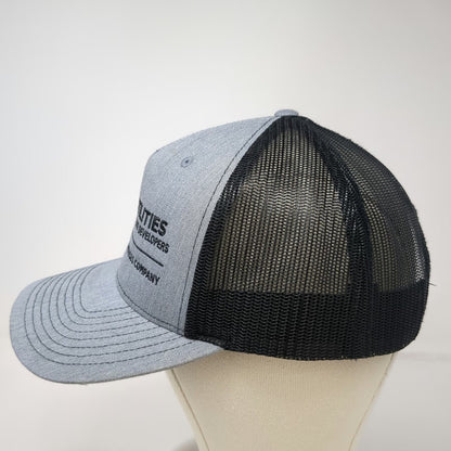 Richardson Trucker Hat Gray One Size Track Utilities Mesh Back Snapback Cap