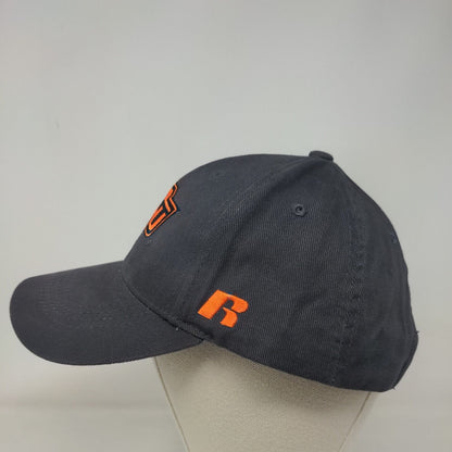 Russell Athletic Mens Strapback Hat Gray Oklahoma State Cowboys Embroidered Logo