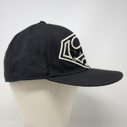 Bioworld Baseball Cap Black M Superman Shield Raised Embroidery Stretch hat