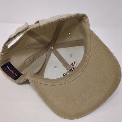 San Diego Strapback Hat Tan One Size Adjustable Embroidered 6 Panel