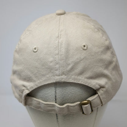Camp Chussid Pine Trees Crest Beige One Size Baseball Cap Cotton Slideback Hat
