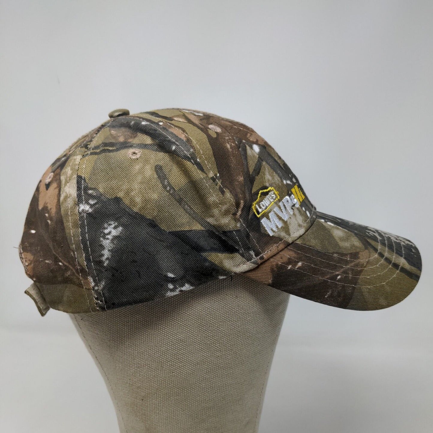 Lowe's Men's Strapback Camo Hat MVPs Embroidered Logo Adjustable