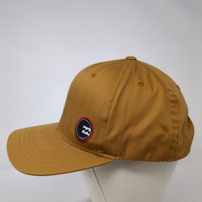 Billabong Snapback Hat Brown OSFA Adjustable Embroidered Vented Holes 6 Panel