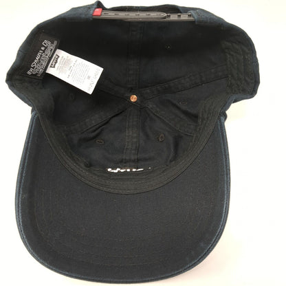 Levi's Snapback Hat Blue 58cm Adjustable Embroidered Solid 6 Panel