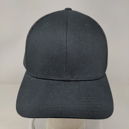 Richardson Snapback Mesh Back Trucker Hat Black One Size Solid Blank