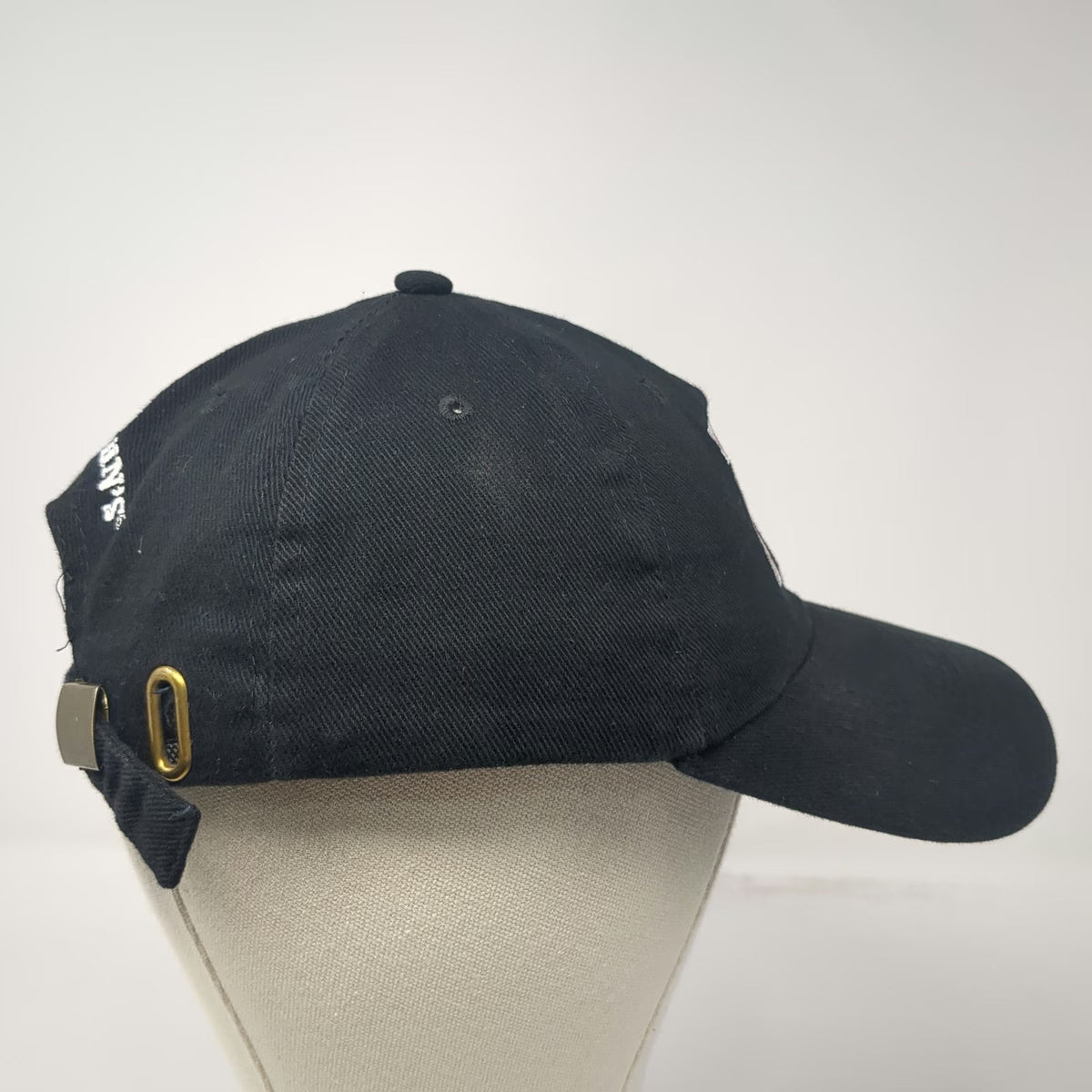 Jimmy John's Baseball Cap Black One Size Strapback Red Logo Embroidered Hat