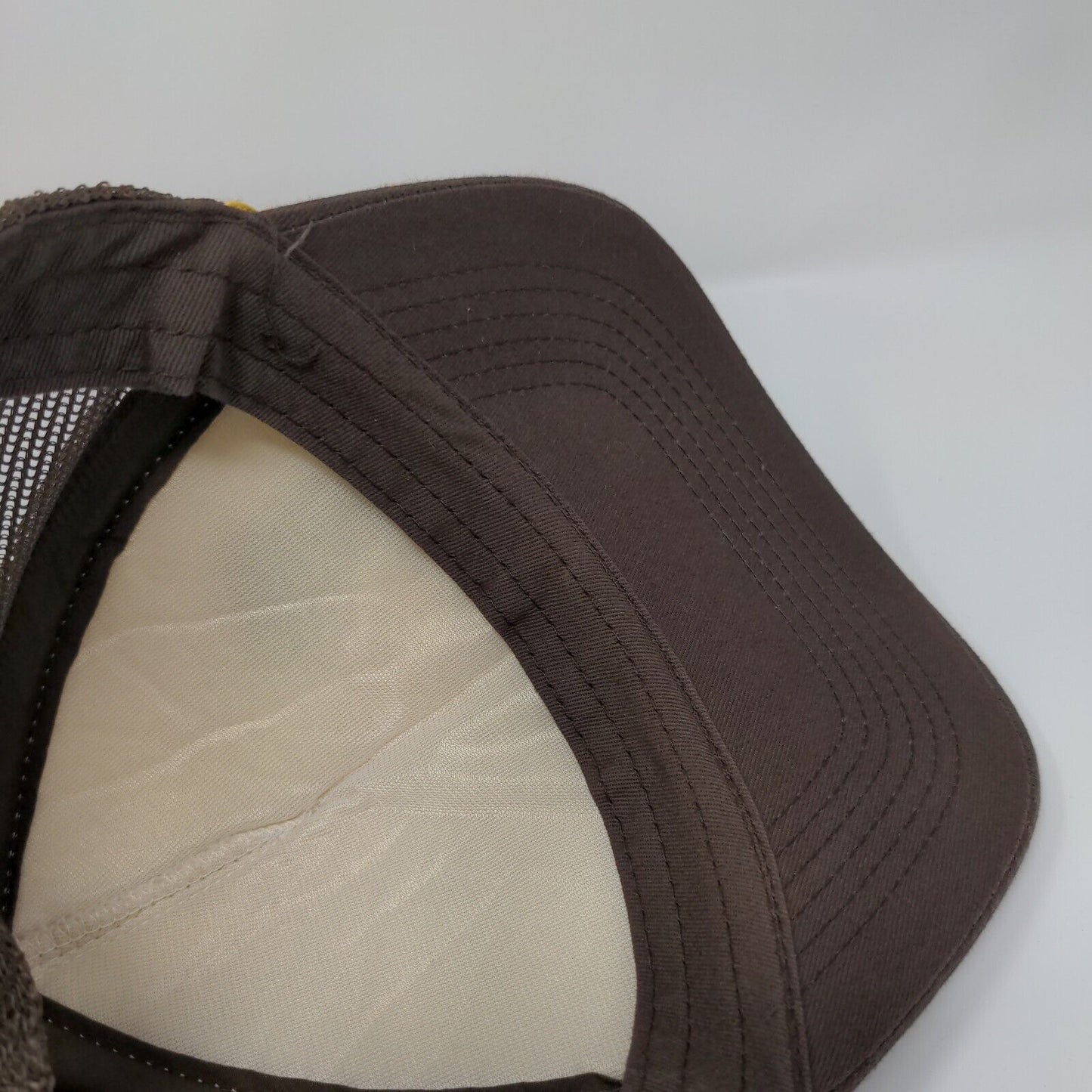 Wise Angler Snapback Rope Trucker Hat Brown OSFM Mesh Back Colorblock