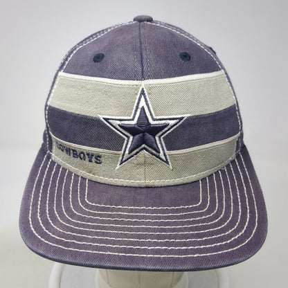 Dallas Cowboys NFL Reebok Cap Blue M Contrast Stitching Stripes Star Logo Hat