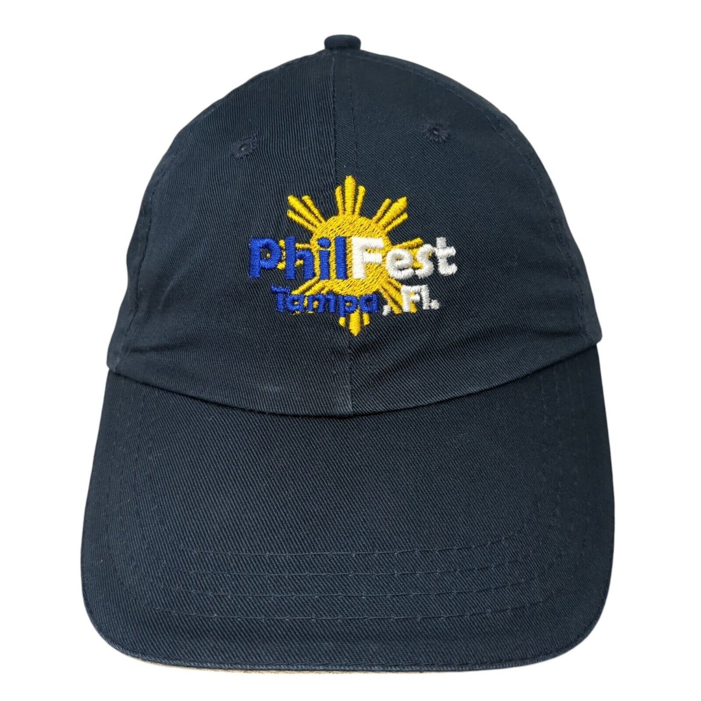 PhilFest Tampa FL Slideback Hat Blue One Size Adjustable Embroidered 6 Panel