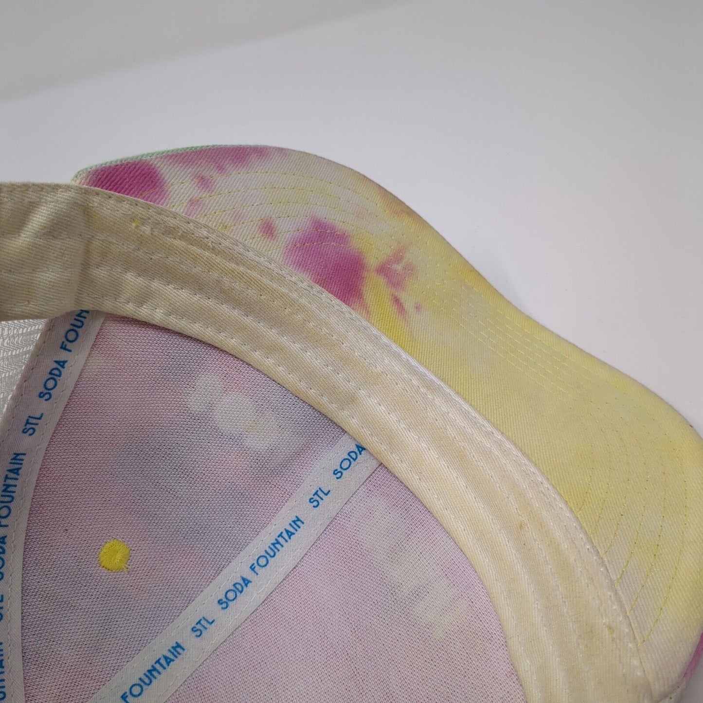 Soda Fountain Snapback Trucker Hat Multicolor OS Adjustable Tie Dye Mesh Back