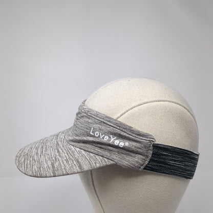 Love Yee Golf Sun Visor Hat Gray One Size Stretch Heather Lightweight Comfy